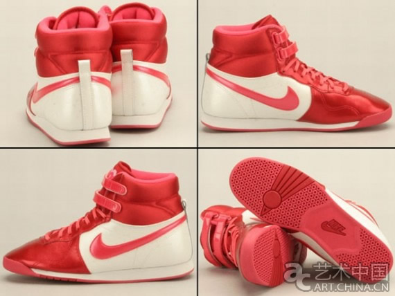 NBA战鞋王独家曝光了即将于晚些时候震撼登场的Nike Air Force 1 low低帮之情人节特别版的消息，而此前我们还报道了Nike Dunk high高帮也在酝酿一款同样主题的新品，而现在，又有一款Nike Aerofit high高帮强势加入到2010年情人节风潮当中。