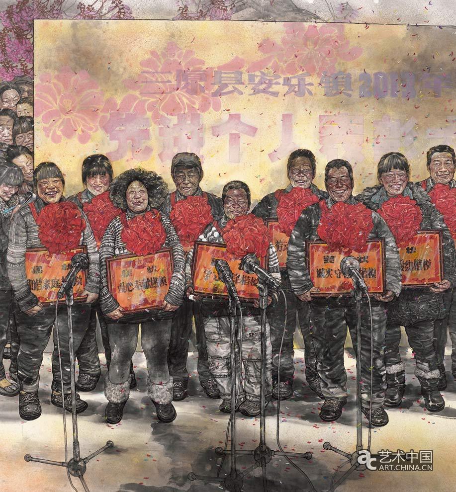 杨 季（陕西）榜样／中国画／235cm×200cm